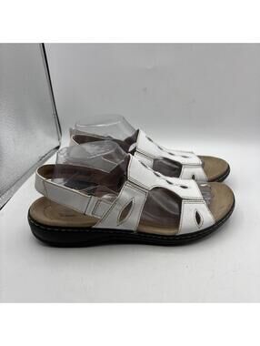 Clark Leisa Sandals Size 9.5 Women Lakelyn White Leather